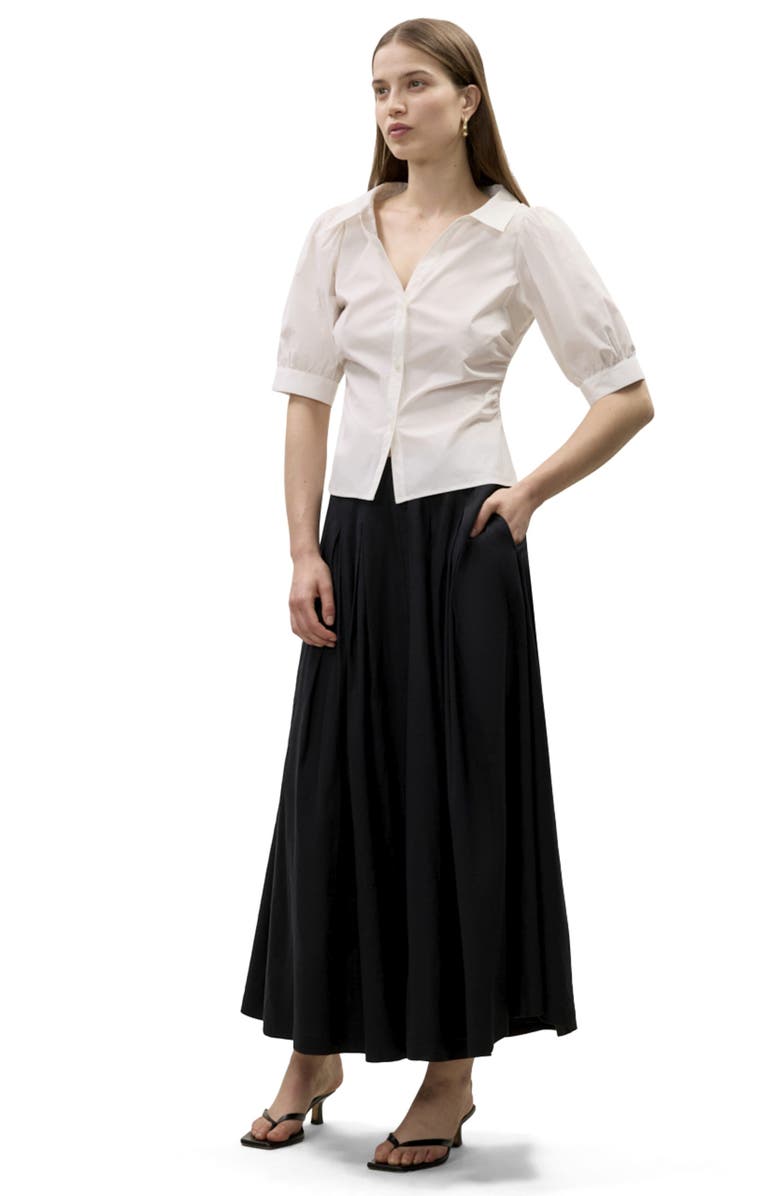 Rebecca Taylor Isla Poplin Shirt, Alternate, color, Milk
