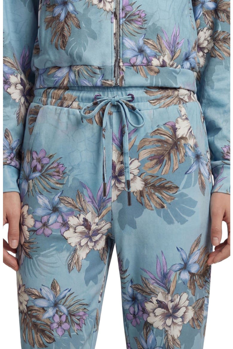 Exotic Floral Womens Wide Leg  Lounge Pant, Alternate, color, EXOTIC FLORAL TEAL