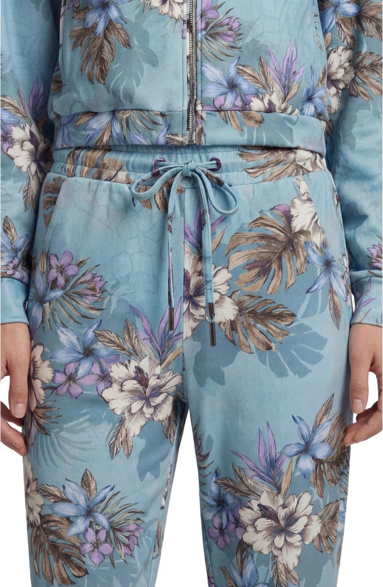 Lords of Harlech Exotic Floral Womens Wide Leg Lounge Pant, Alternate, color, Exotic Floral Teal