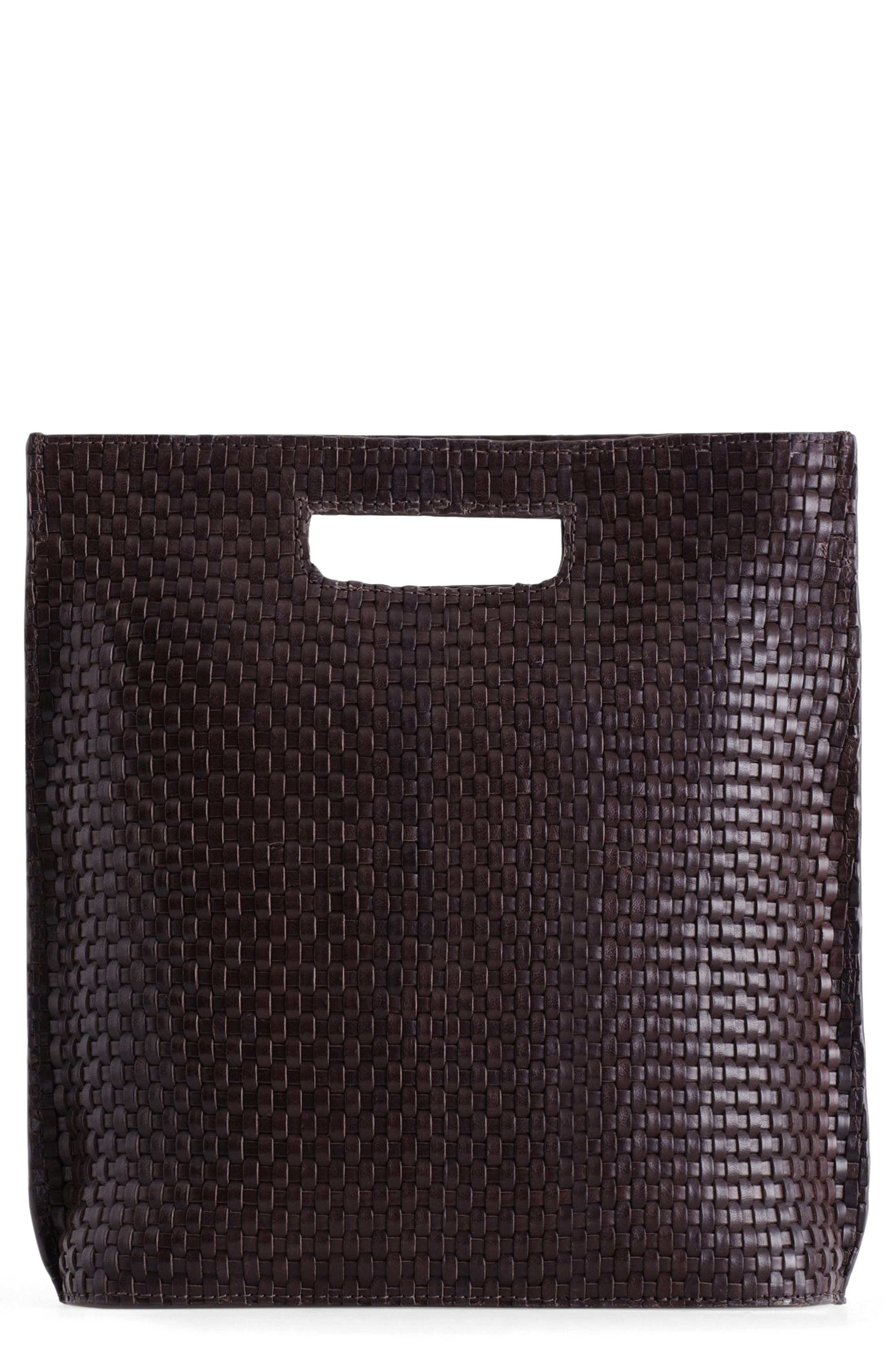 COS Braided Leather Tote, Main, color, 