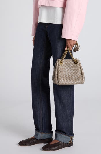 Bottega Veneta Small Parachute Chain Intrecciato Leather