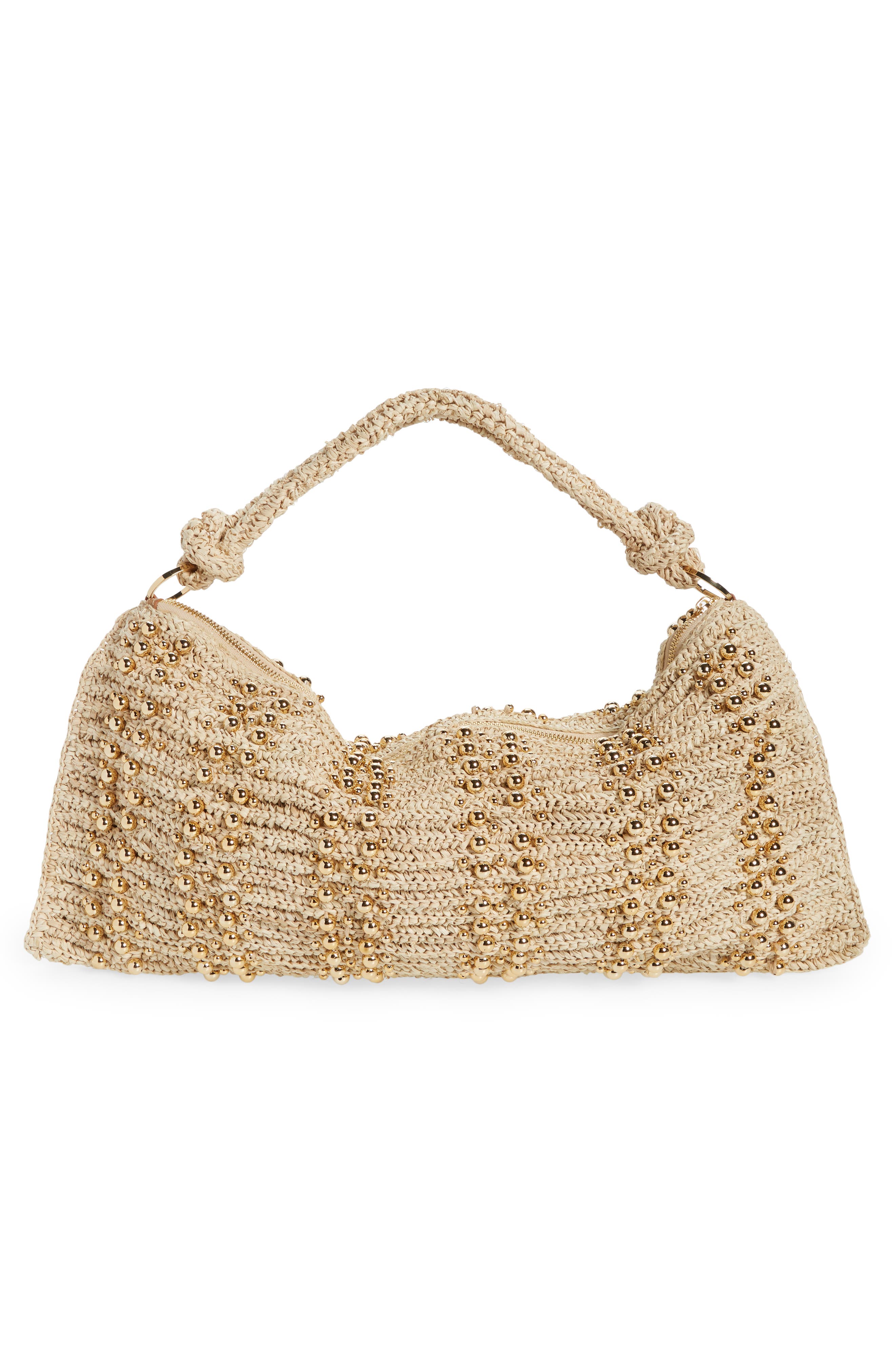 Cult Gaia Hera Raffia Shoulder Bag, Alternate, color, 