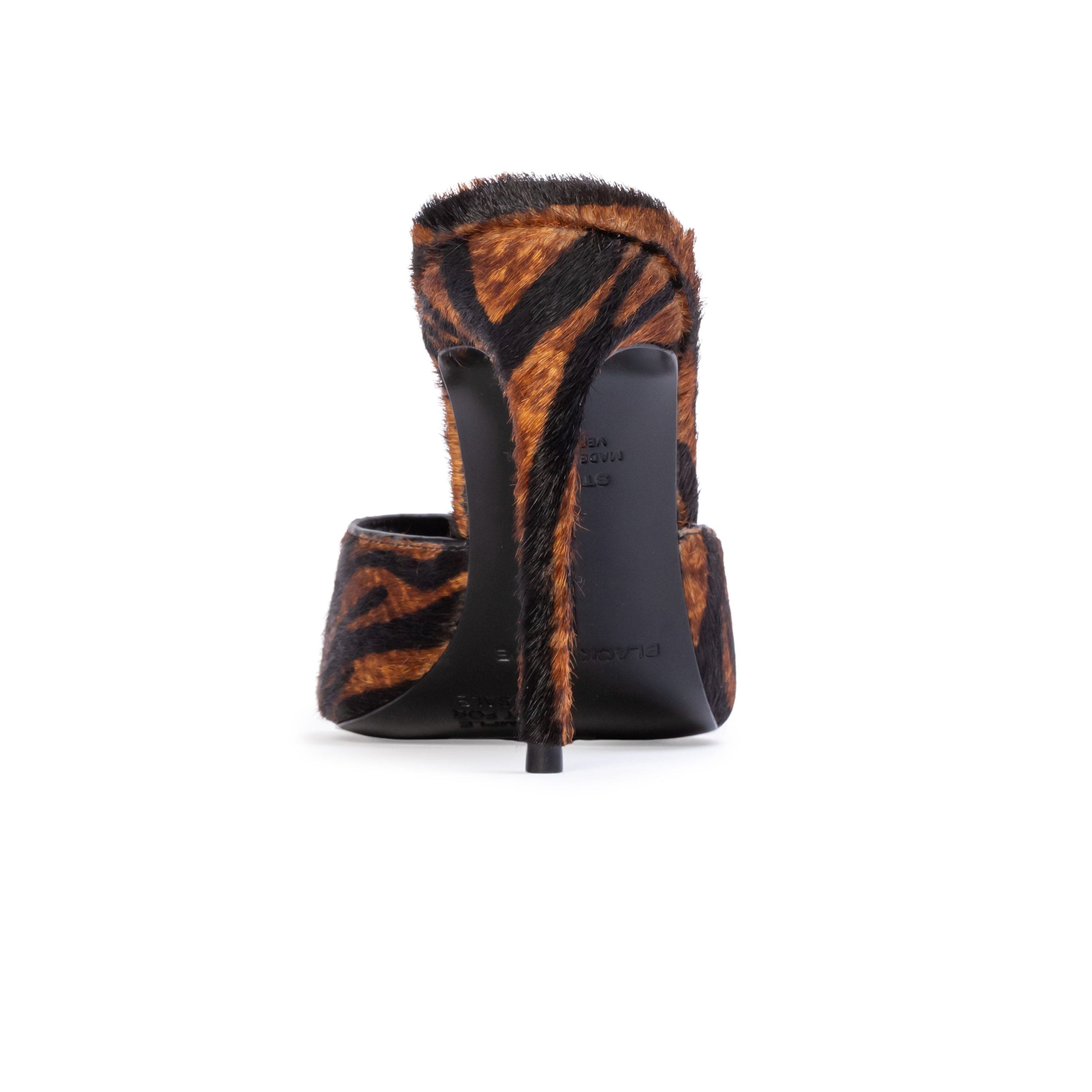 Jazz 100 Fur Mule, Alternate, color, Brown Zebra Pony Hair