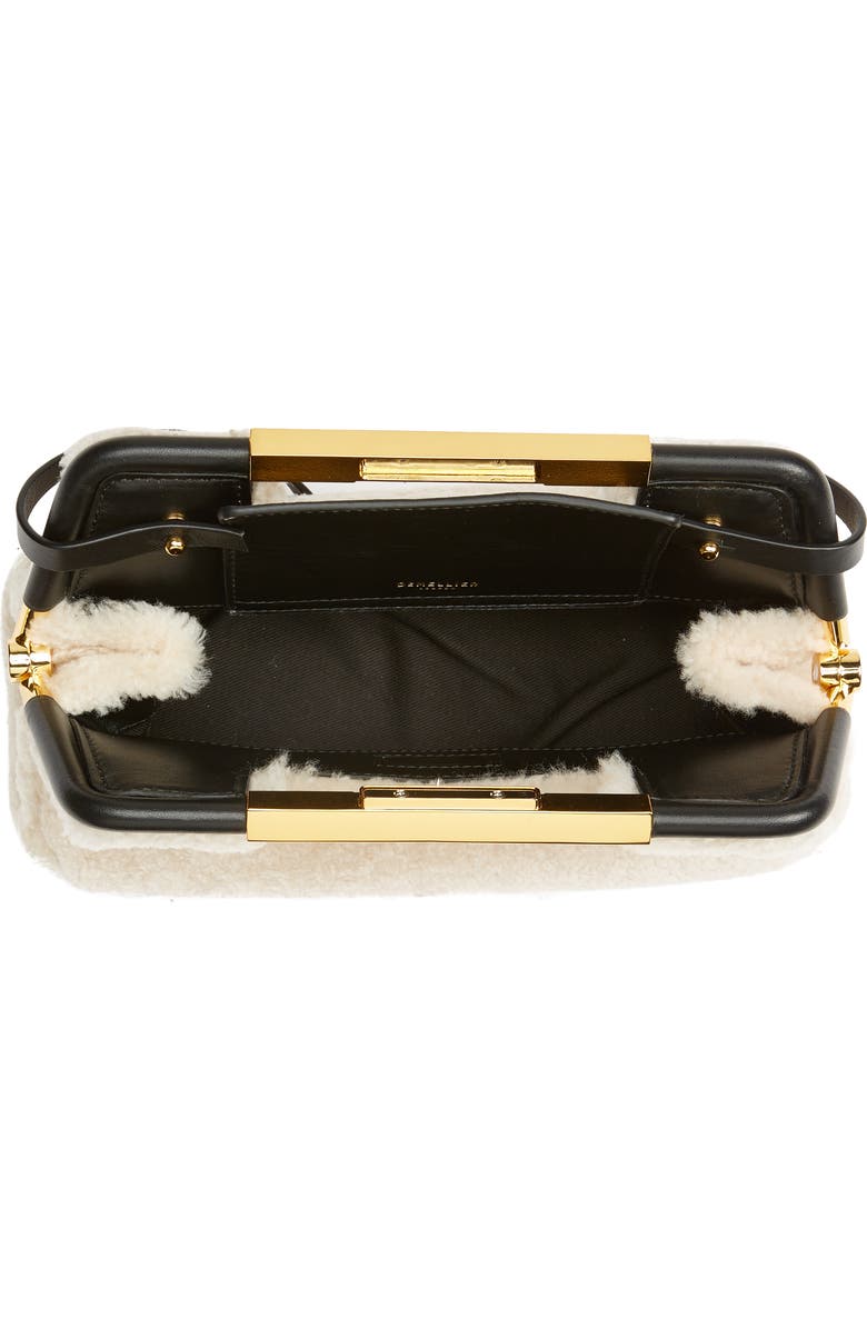 DeMellier Mini Seville Metallic Leather Frame Clutch, Alternate, color,