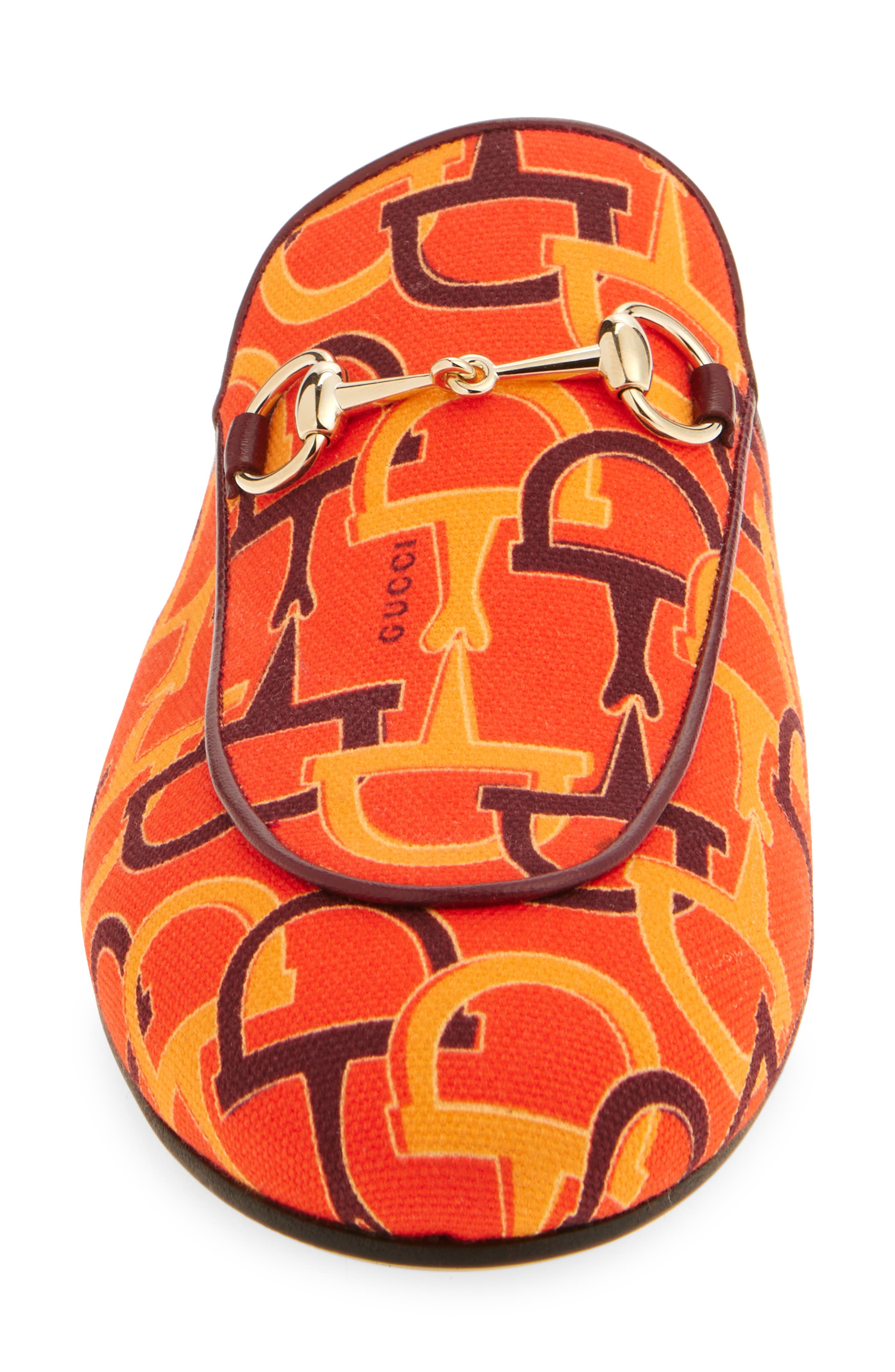 Gucci Princetown Horsebit Loafer Mule, Alternate, color, Orange