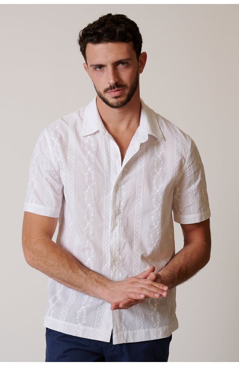 LEISURE LAB Oaxaca Button Up, Main, color, Blanco