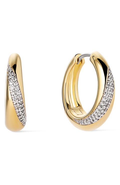 Kira Bold Pavé Hoop Earrings