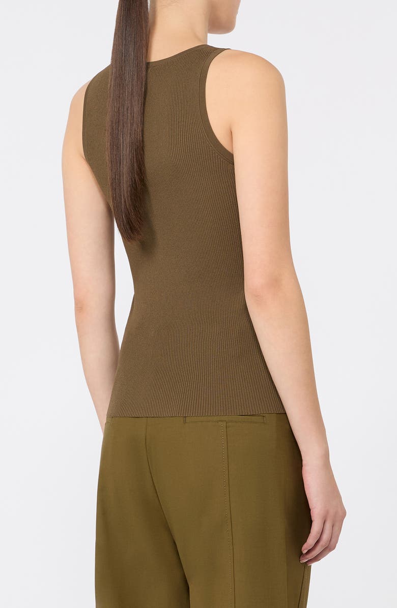 Max Mara Ribbed Sweater Tank, Alternate, color, Mud