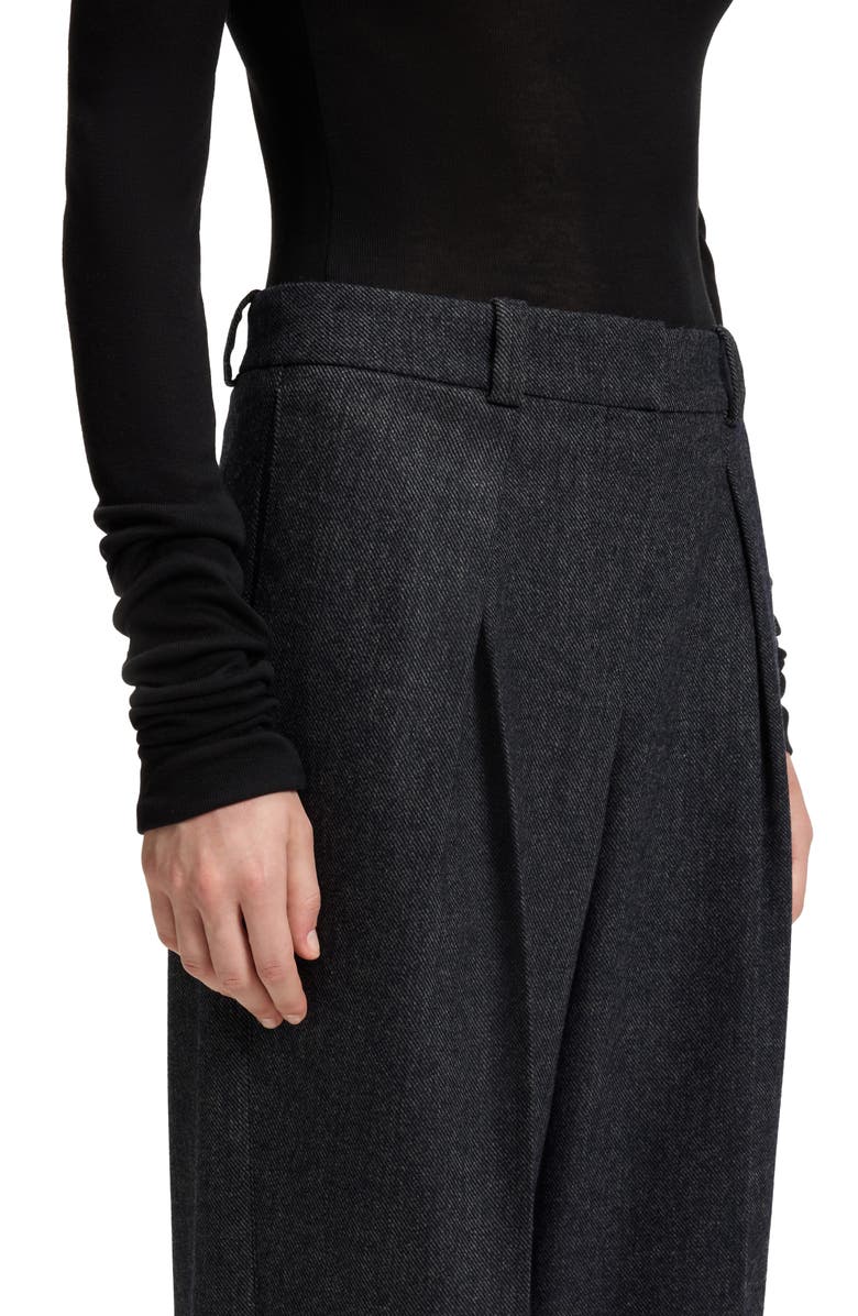 BOSS Orange Taflong Pleat Wide Leg Pants, Alternate, color, Dark Blue