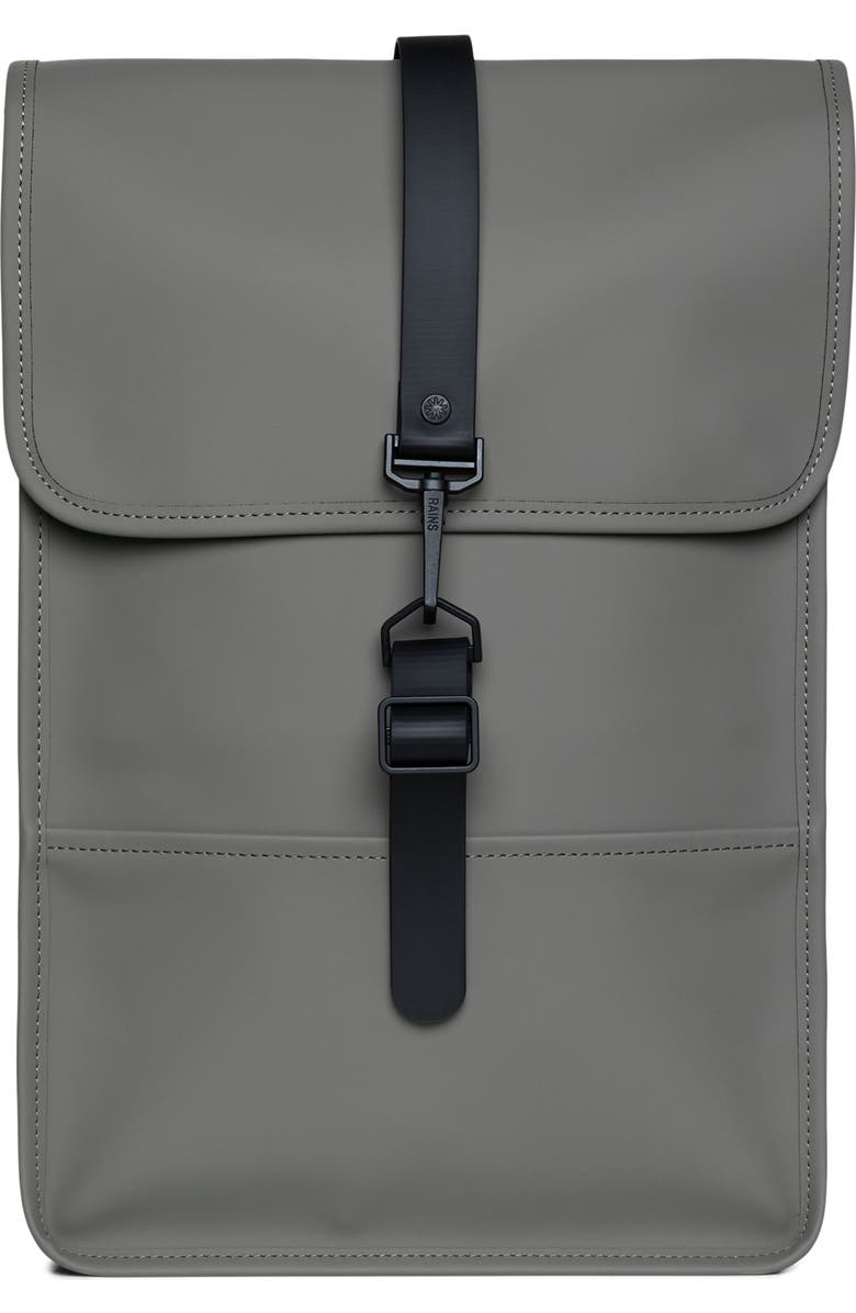 Rains Mini Waterproof Backpack, Main, color, Grey