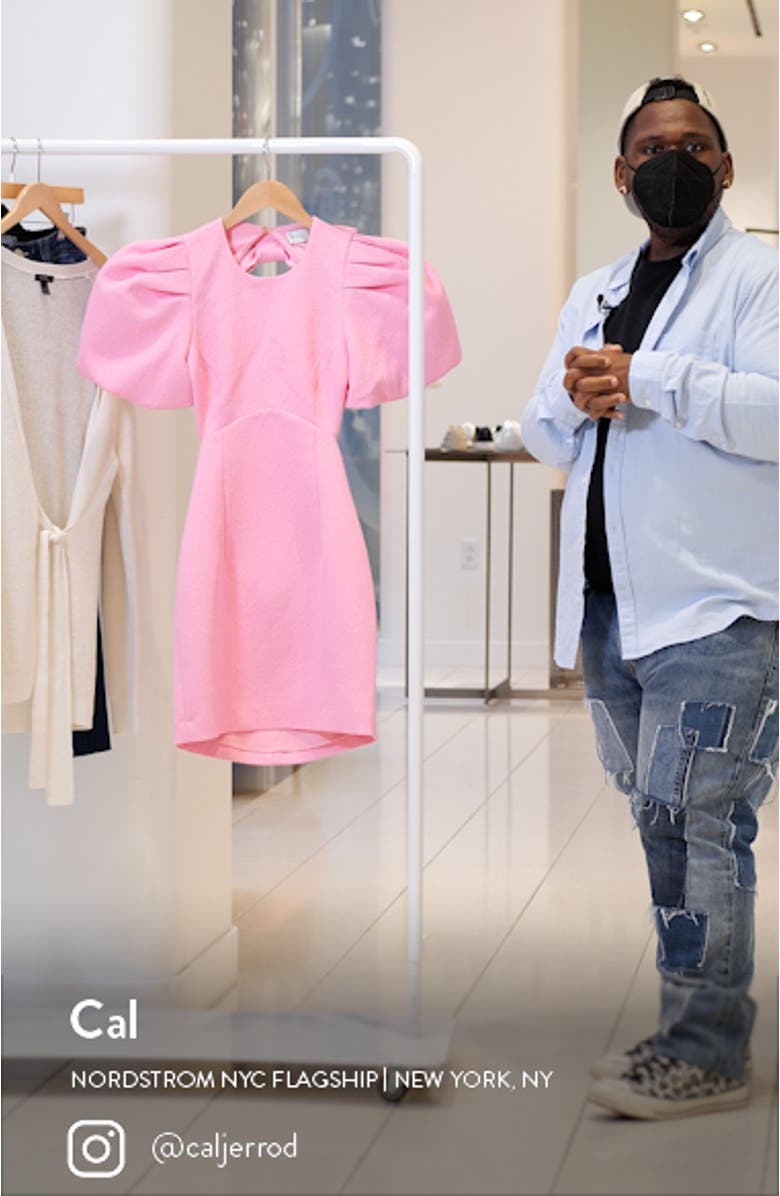 Jaclyn Puff Sleeve Cutout Dress, sales video thumbnail