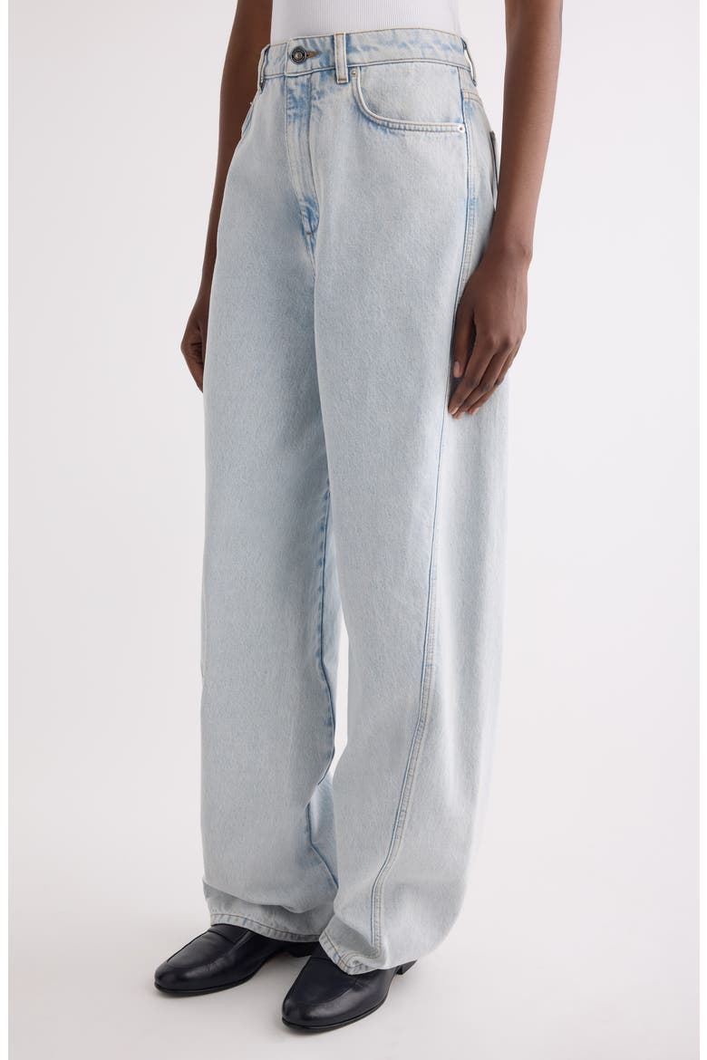 High Waist Cocoon Jeans, Alternate, color, LIGHT BLUE