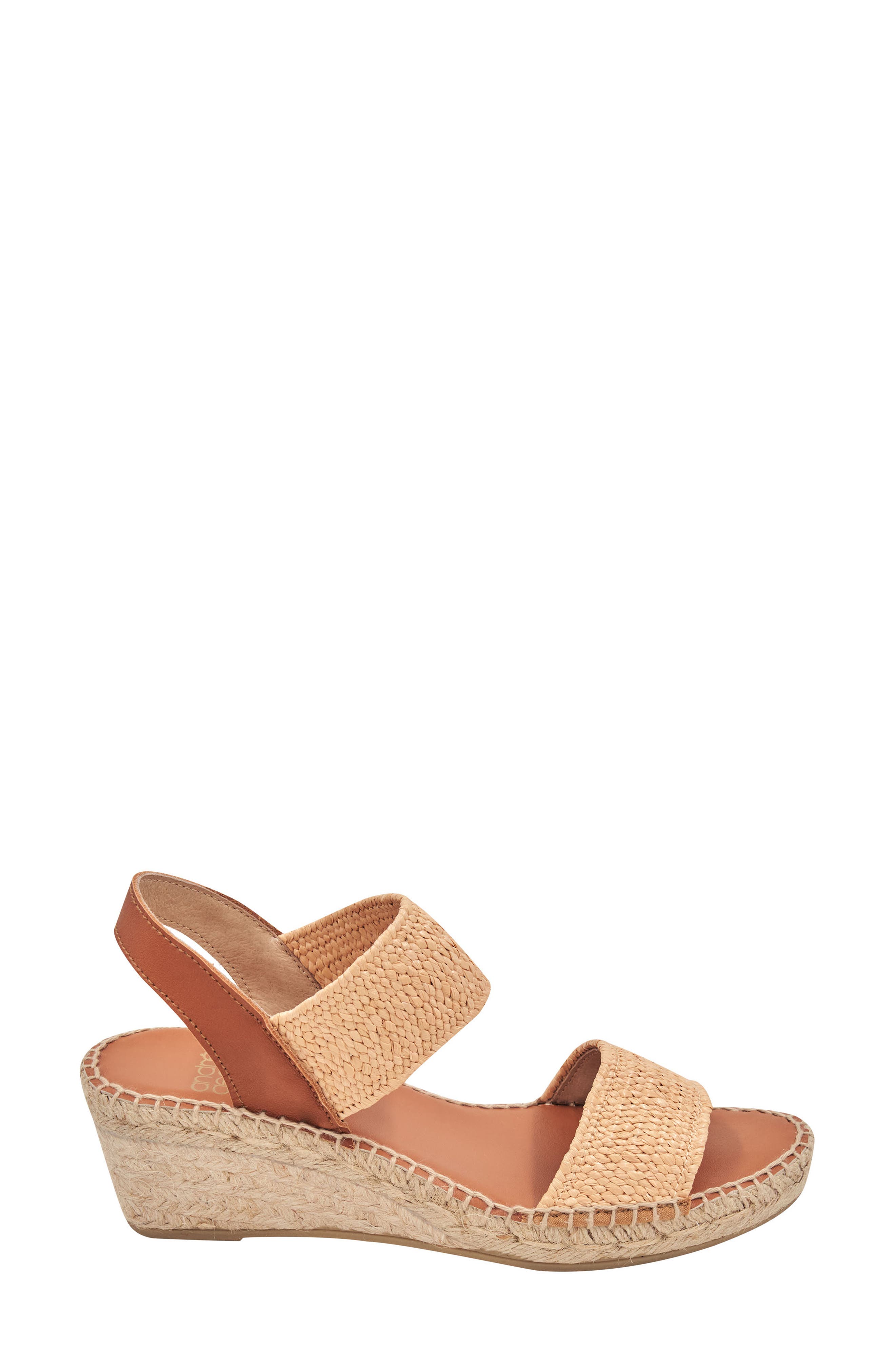 André Assous Aviana Raffia Wedge Sandal, Alternate, color, 