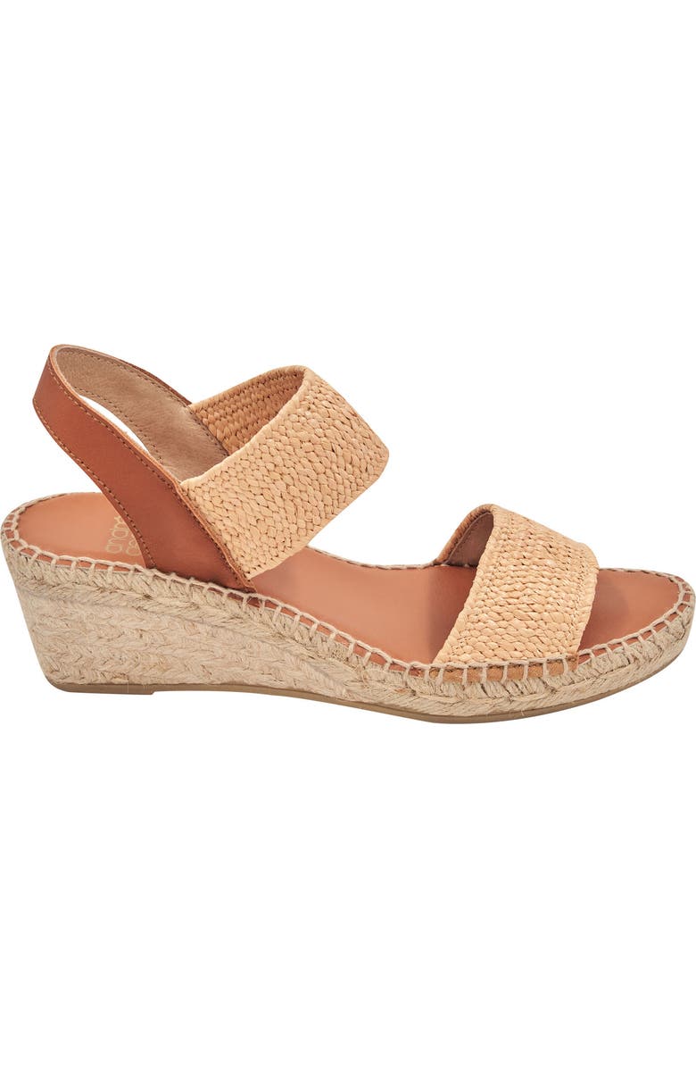 André Assous Aviana Raffia Wedge Sandal, Alternate, color,