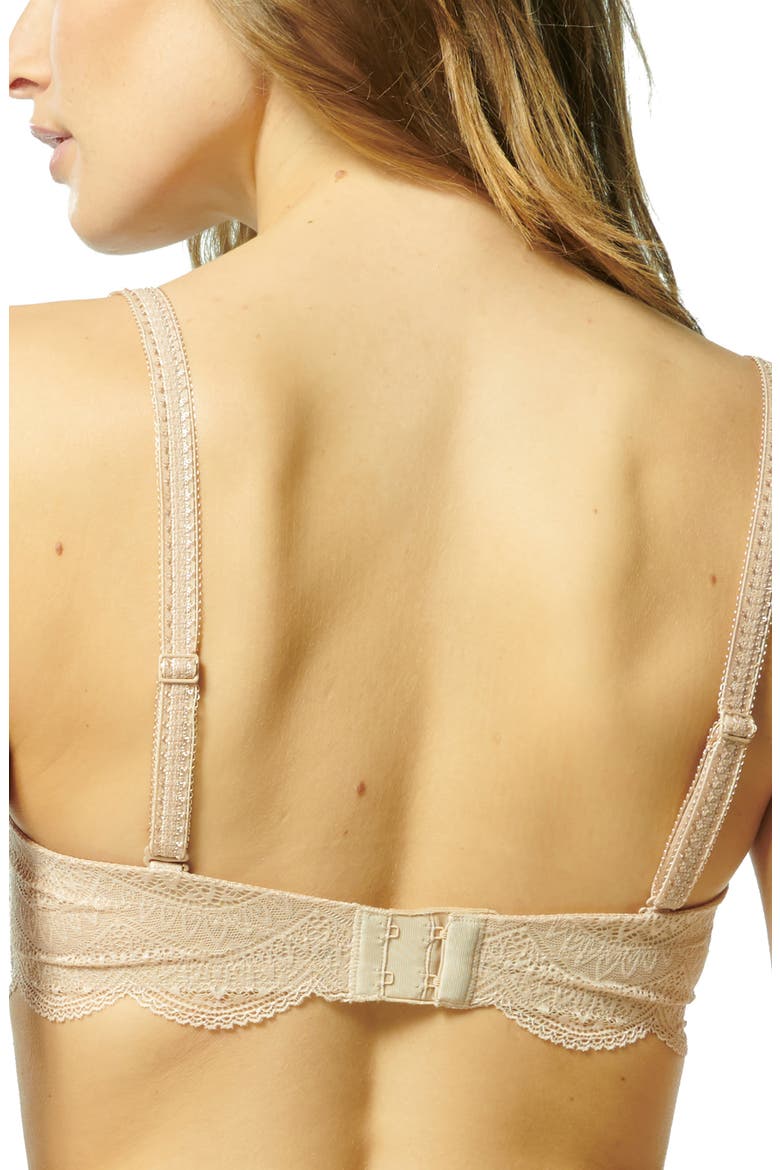 Karma Underwire Strapless Plunge Bra, Alternate, color, PEAU ROSE