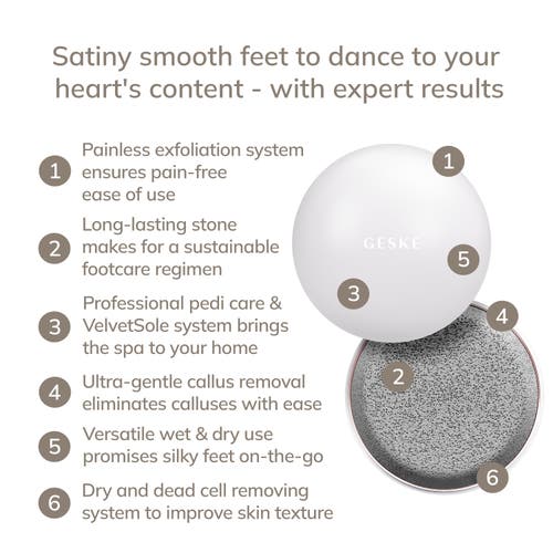 Geske Smartappguided Pumice Stone Callus Remover | 7 In 1 - Starlight In Silver