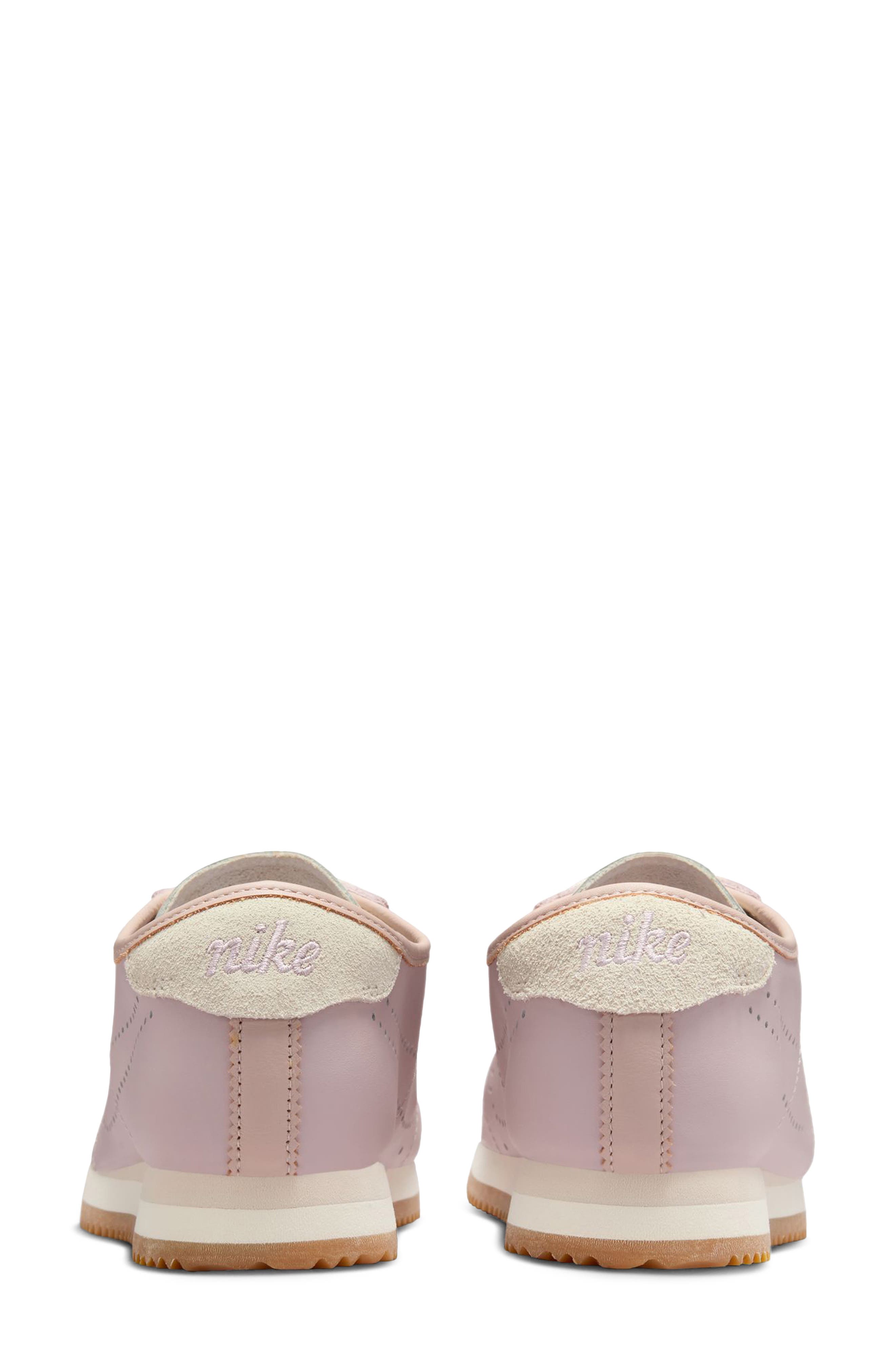 Nike Cortez Leather Sneaker, Alternate, color, Particle Rose/ Brown/ Sail