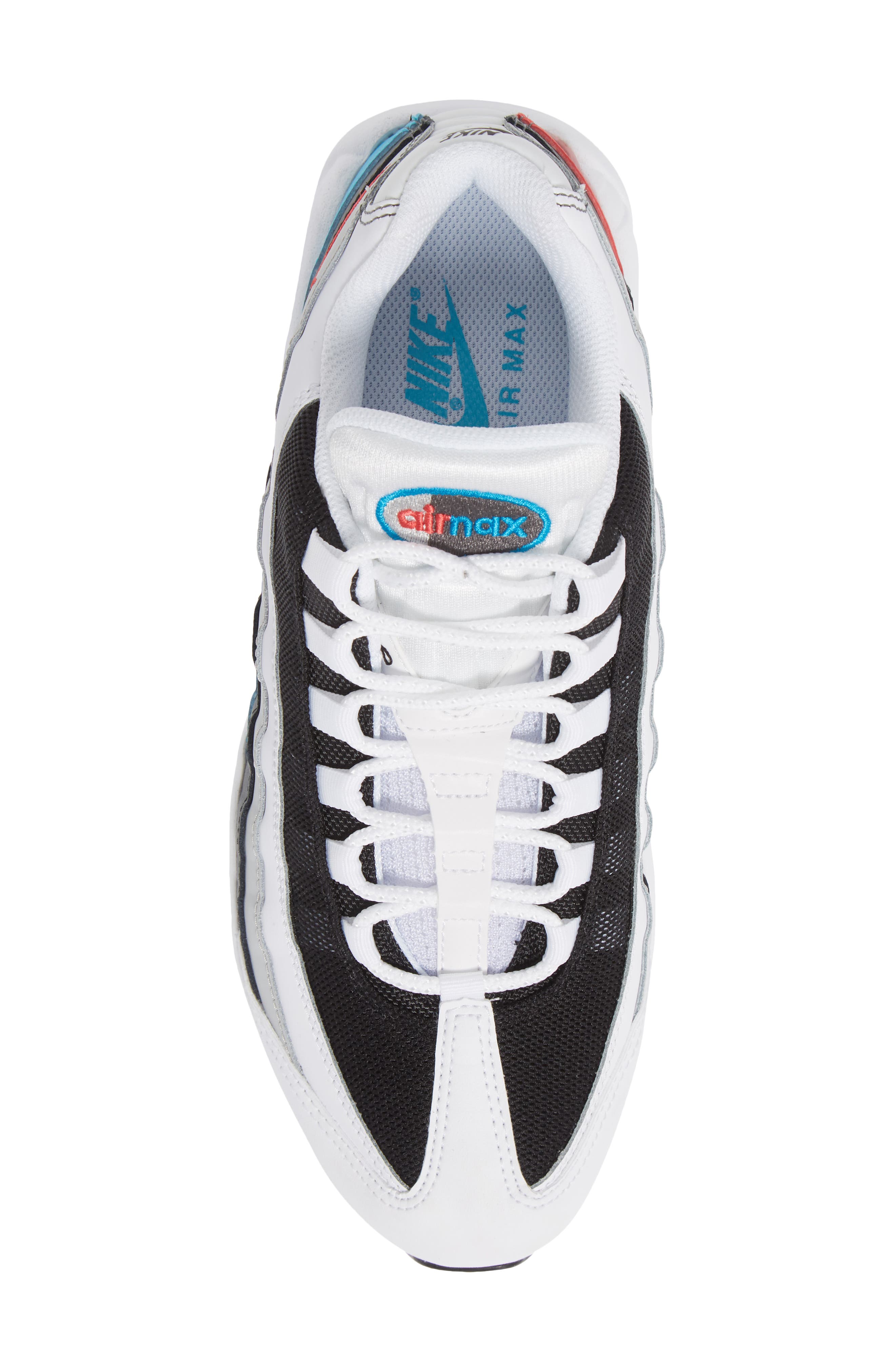 Air Max 95 Sneaker, Alternate, color, WHITE/ RED/ BLUE/ BLACK