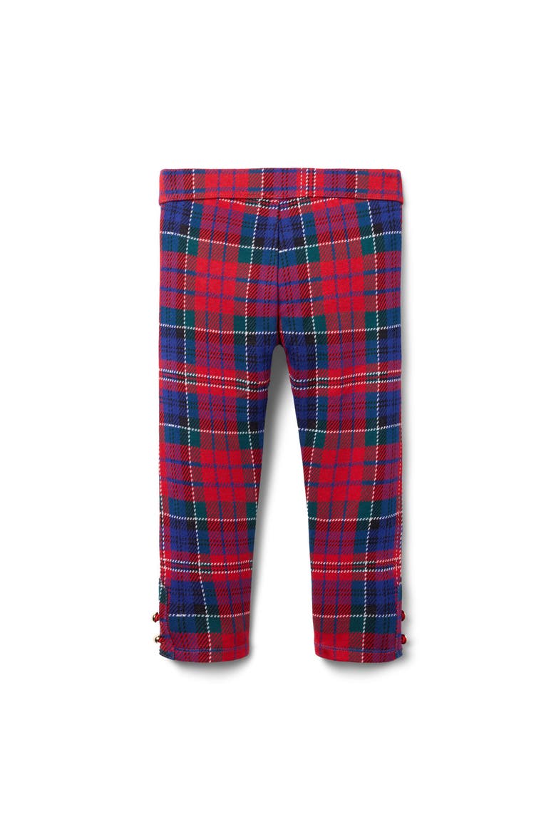Tartan Button Cuff Pant, Alternate, color, Red
