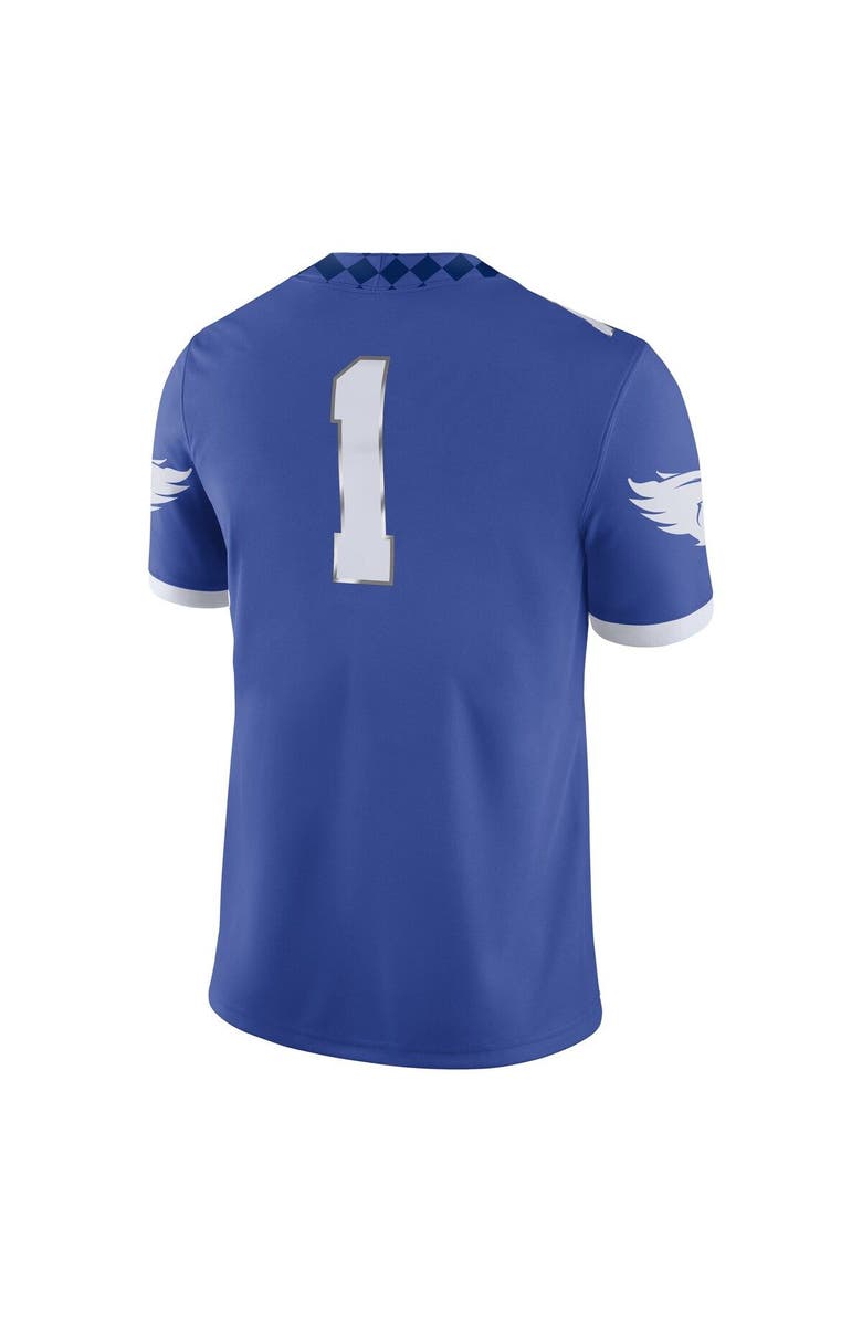 Nike Men's Nike #1 Royal/White Kentucky Wildcats Football Game Jersey, Alternate, color, 