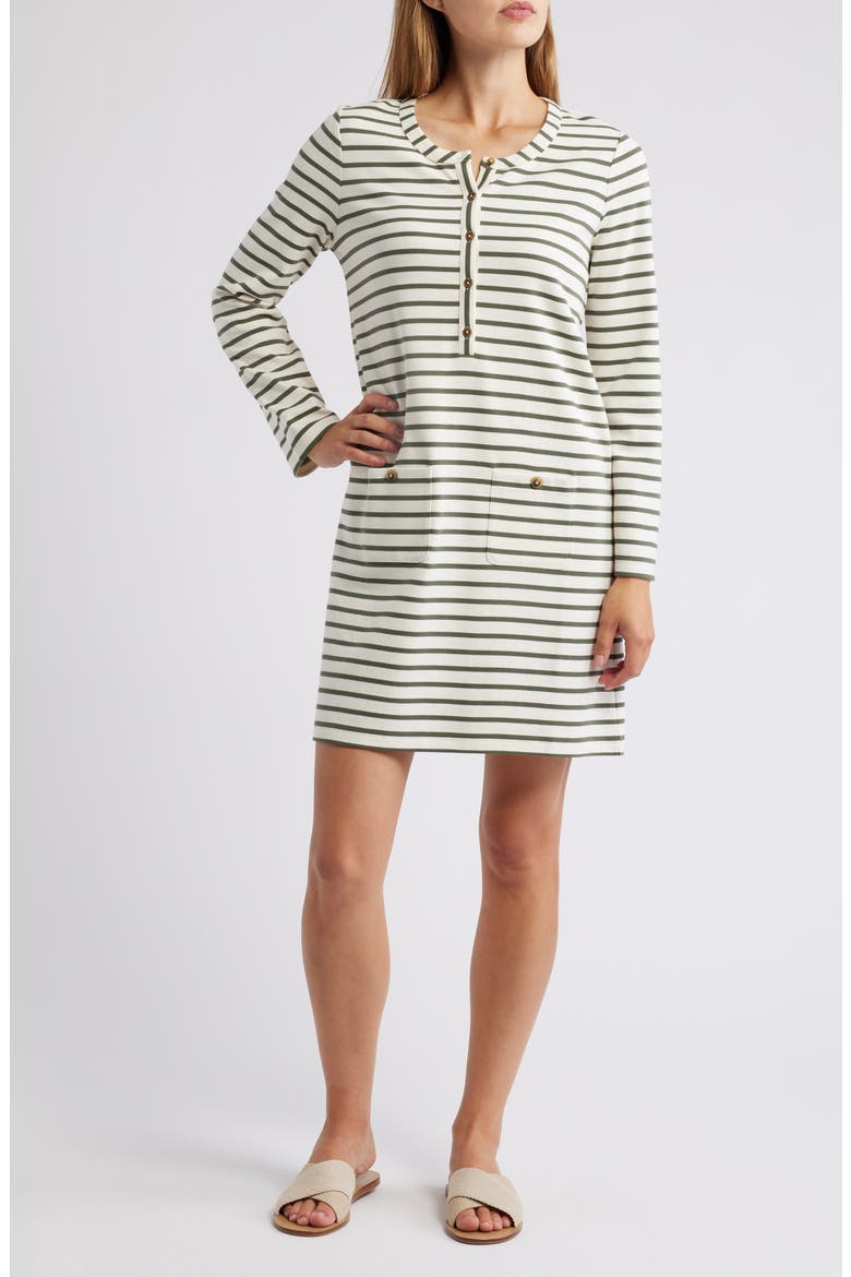 Aurora Isle Long Sleeve Dress, Main, color, LT PALM MOSS