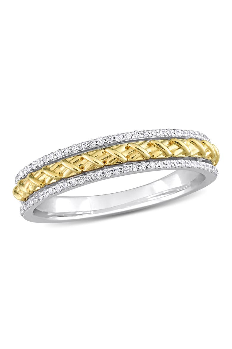 Diamond Eternity Ring 14k Two-Tone Gold, Main, color, Yellow Gold