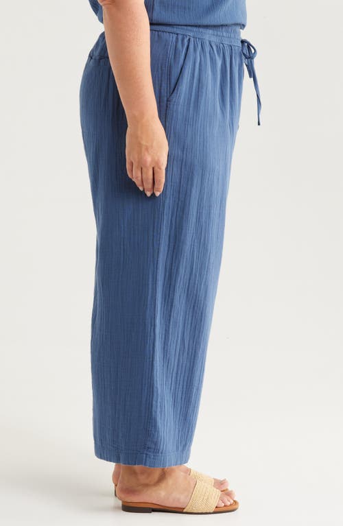 Caslonr Caslon(r) Wide Leg Crop Cotton Gauze Pants