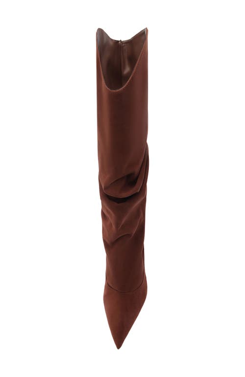 Schutz Maryana Up Slouch Pointed Toe Boot In Brown