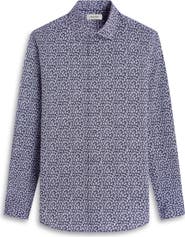 Bugatchi James OoohCotton® Leaf Print Button-Up Shirt