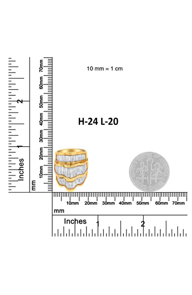 Haus of Brilliance 14KT Yellow Gold 1 1/4 cttw Diamond Multi-Row Band Ring, Alternate, color, Yellow