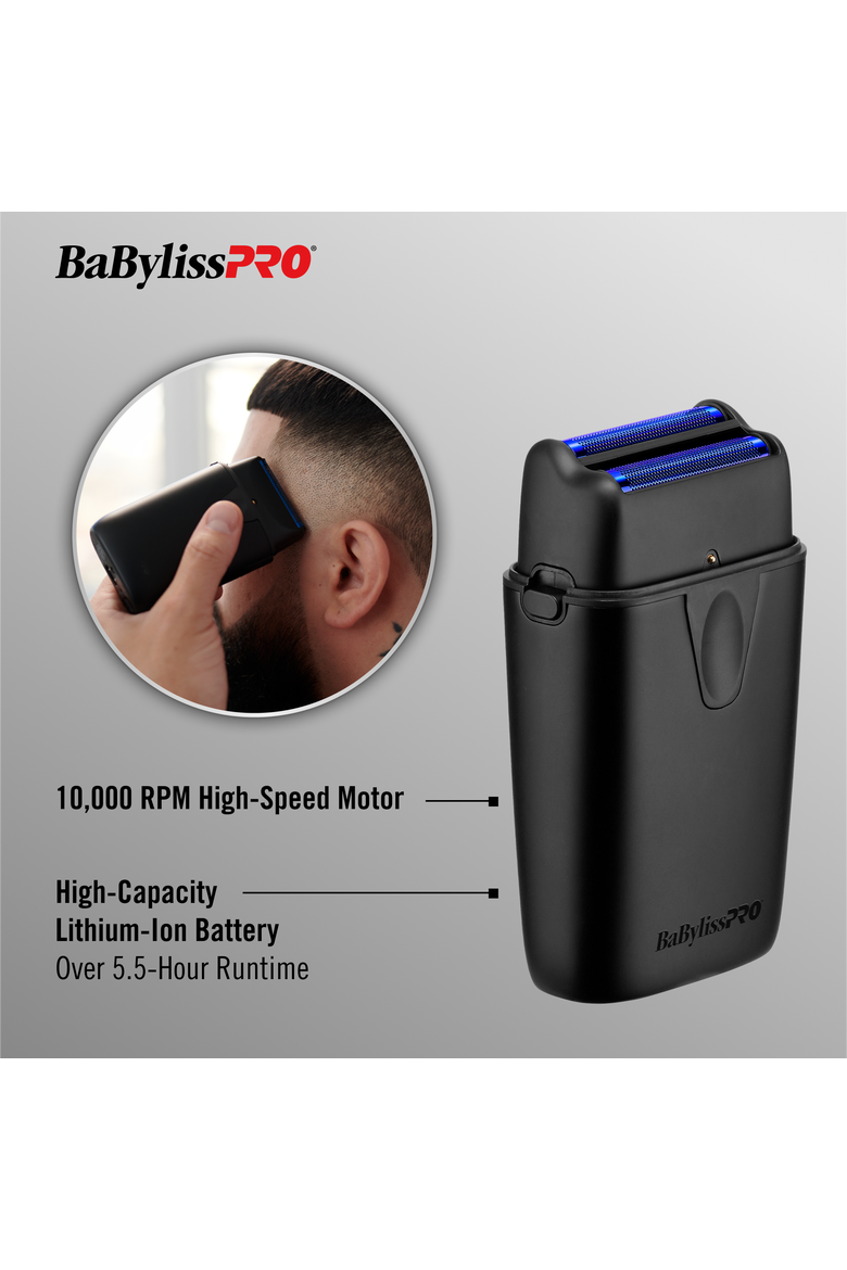 Matte Black UV-Disinfecting Double-Foil Shaver, Alternate, color, Black