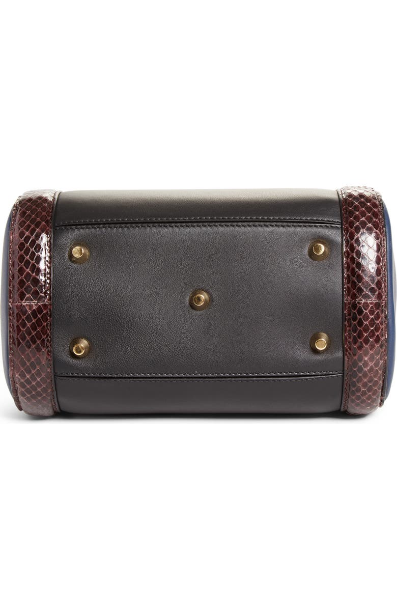 McQueen Alexander McQueen Medium Heroine Calfskin & Genuine Snakeskin Satchel, Alternate, color,