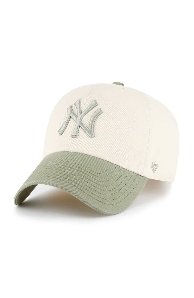 '47 Men's '47  Natural/Olive New York Yankees Two-Tone Fashion Clean Up Adjustable Hat, Main, color, Natural