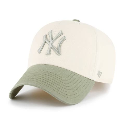 Men's '47  Natural/Olive New York Yankees Two-Tone Fashion Clean Up Adjustable Hat