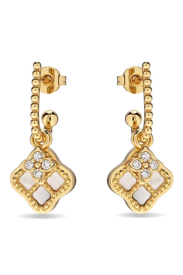 Jessica 14k Gold Plated Drop Earrings, Alternate, color, GOLD