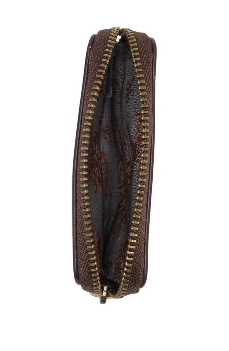 HOBO Ease Croc Embossed Leather Zip Pouch, Alternate, color,