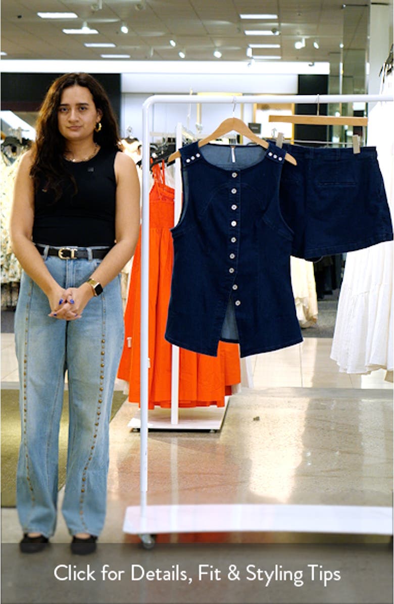 Salone Denim Vest & Shorts Set, sales video thumbnail