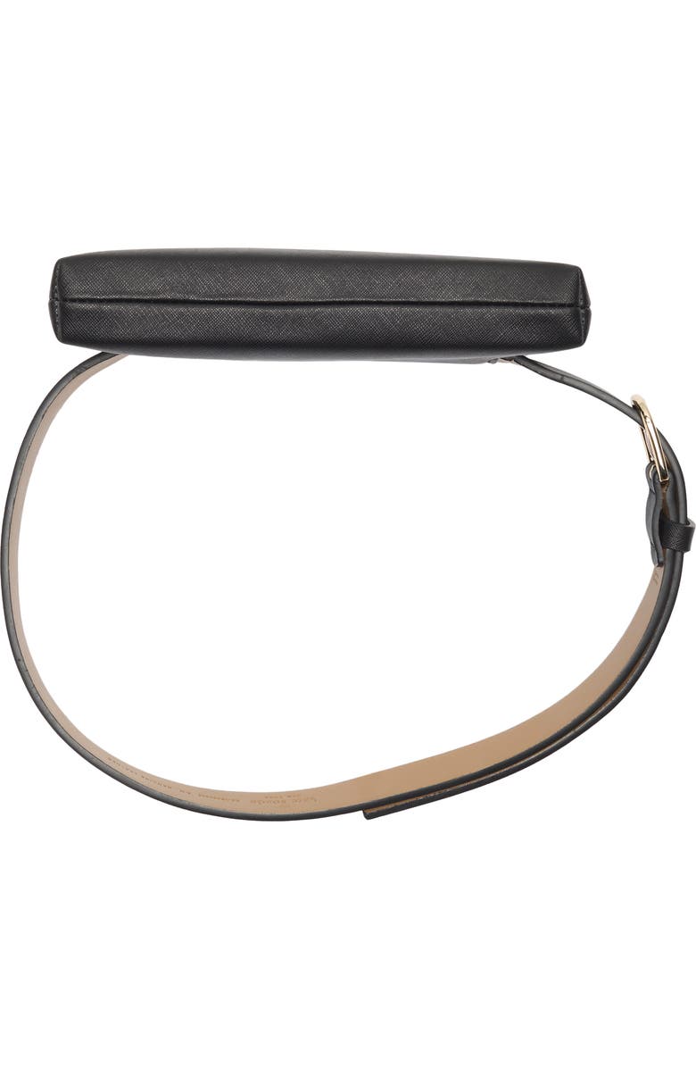 Kate Spade New York saffiano top zip belt bag, Alternate, color, Black