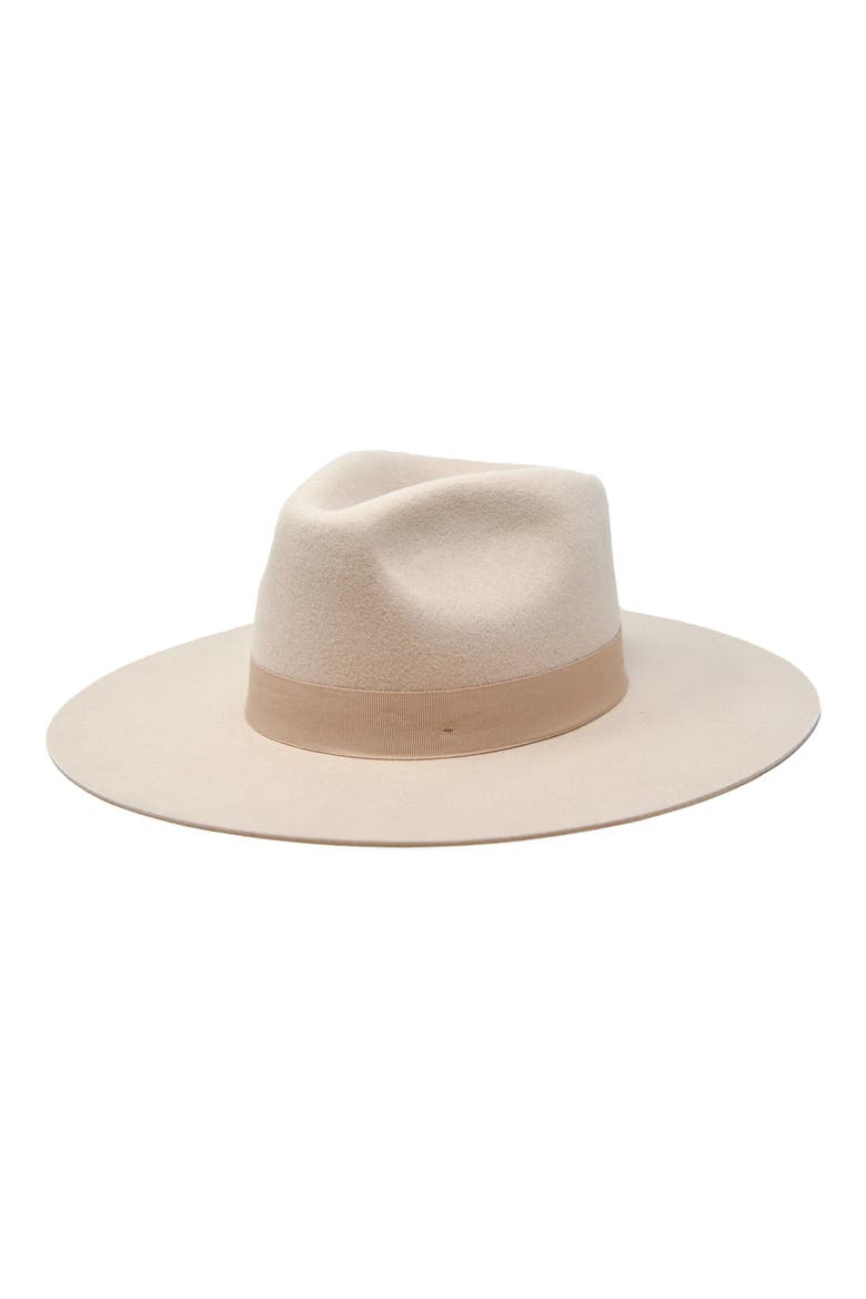 Lila High Crown Wool Felt Fedora, Alternate, color, OATMEAL