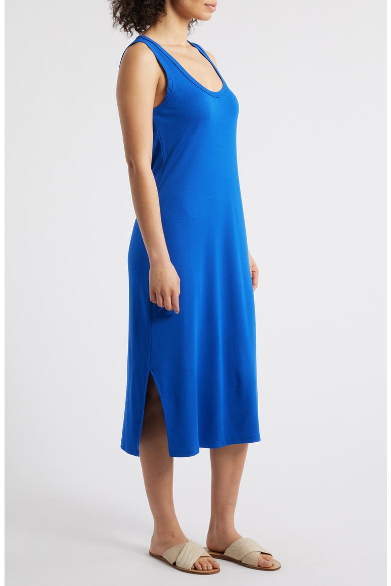 Drapey Ponte Midi Dress, Alternate, color, MAZARINE BLUE