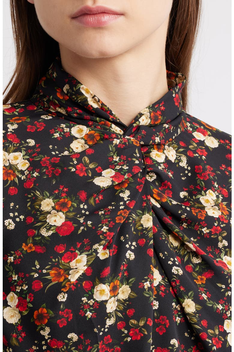 The Lola Stretch Silk Top, Alternate, color, LOVESTRUCK BLACK