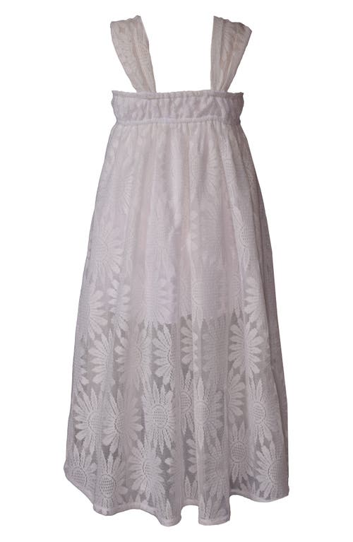 Iris & Ivy Kids' Floral Burnout Maxi Party Dress In Gray