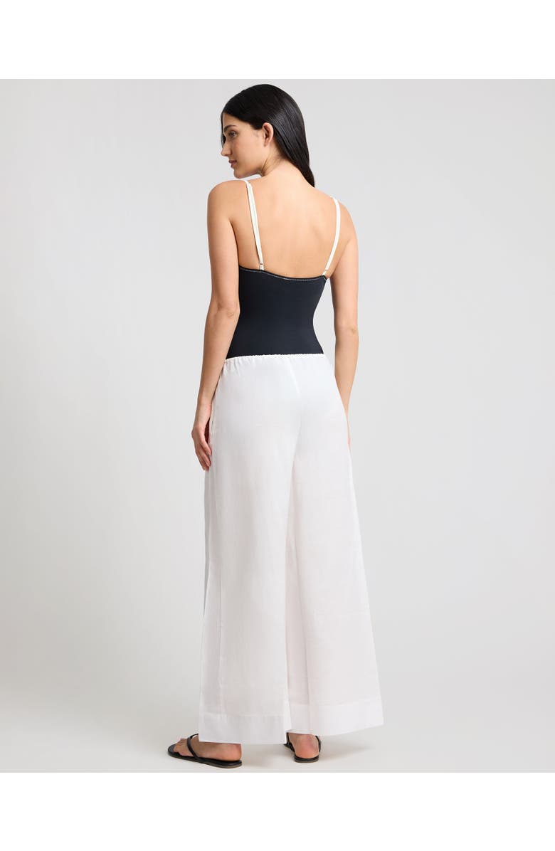 Onia Air Linen Drawstring Wide Leg Pant, Alternate, color, White