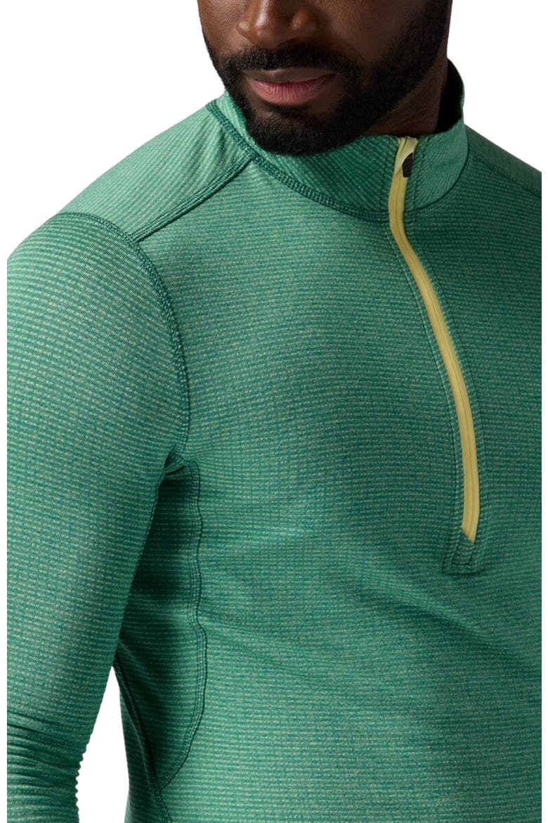 Pines Micrrid Ultra-Lt Baselayer 1/4-Zip Top - Men's, Alternate, color, Gearhead Green