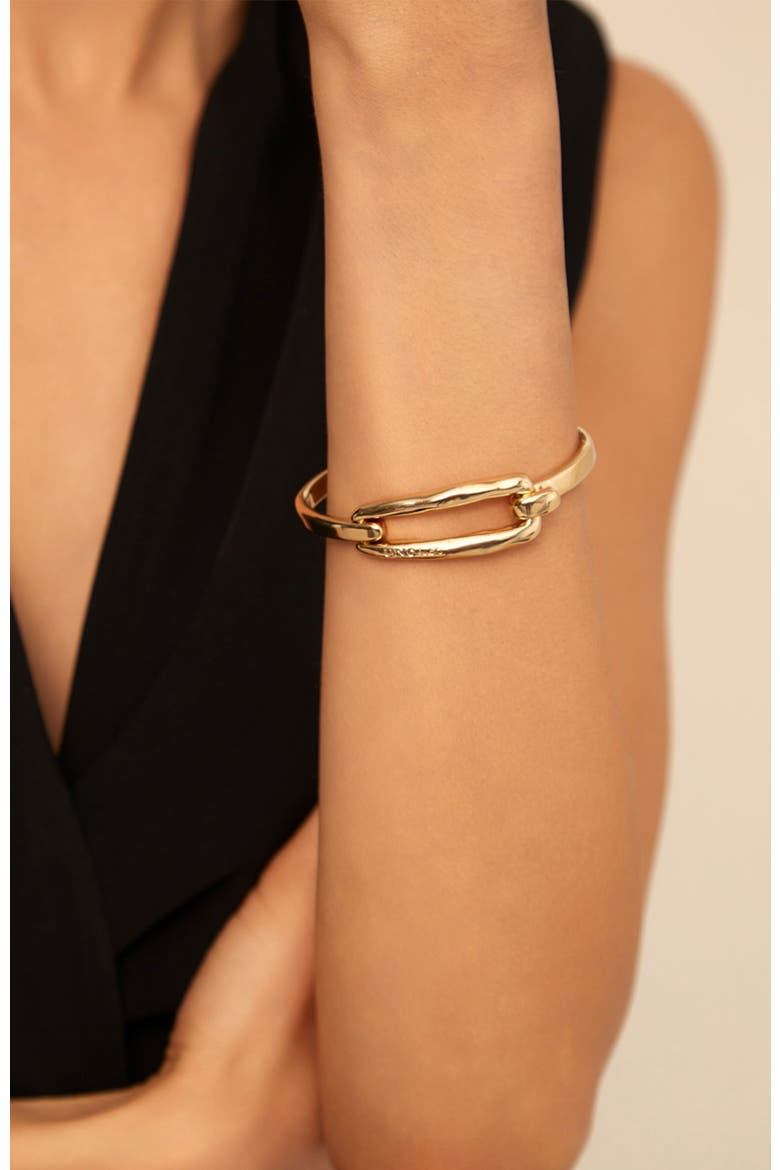 Anchor Buckle Bangle, Alternate, color, Gold