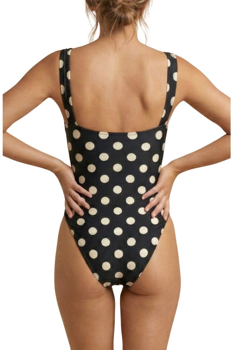 Bella Polka Dot Underwire One-Piece Swimsuit, Alternate, color, POLKA DOT