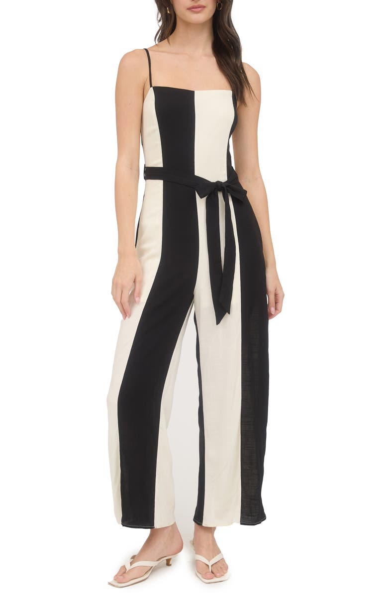 Blu Pepper Colorblock Wide Leg Jumpsuit, Main, color, 