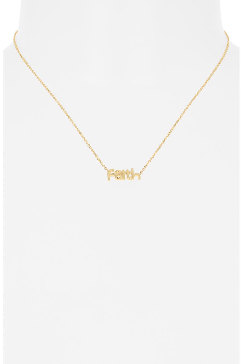 Faith Pendant Necklace, Alternate, color, GOLD