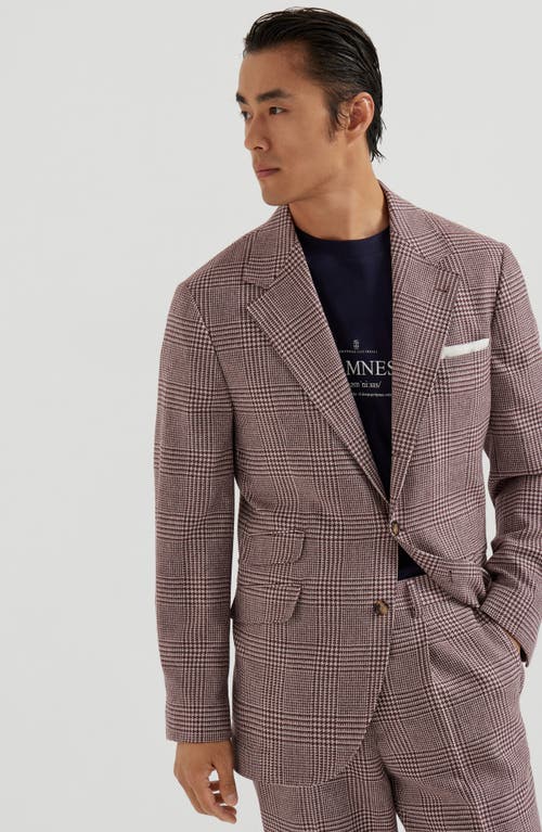 Brunello Cucinelli Deconstructed Cavallo Blazer In Burgundy