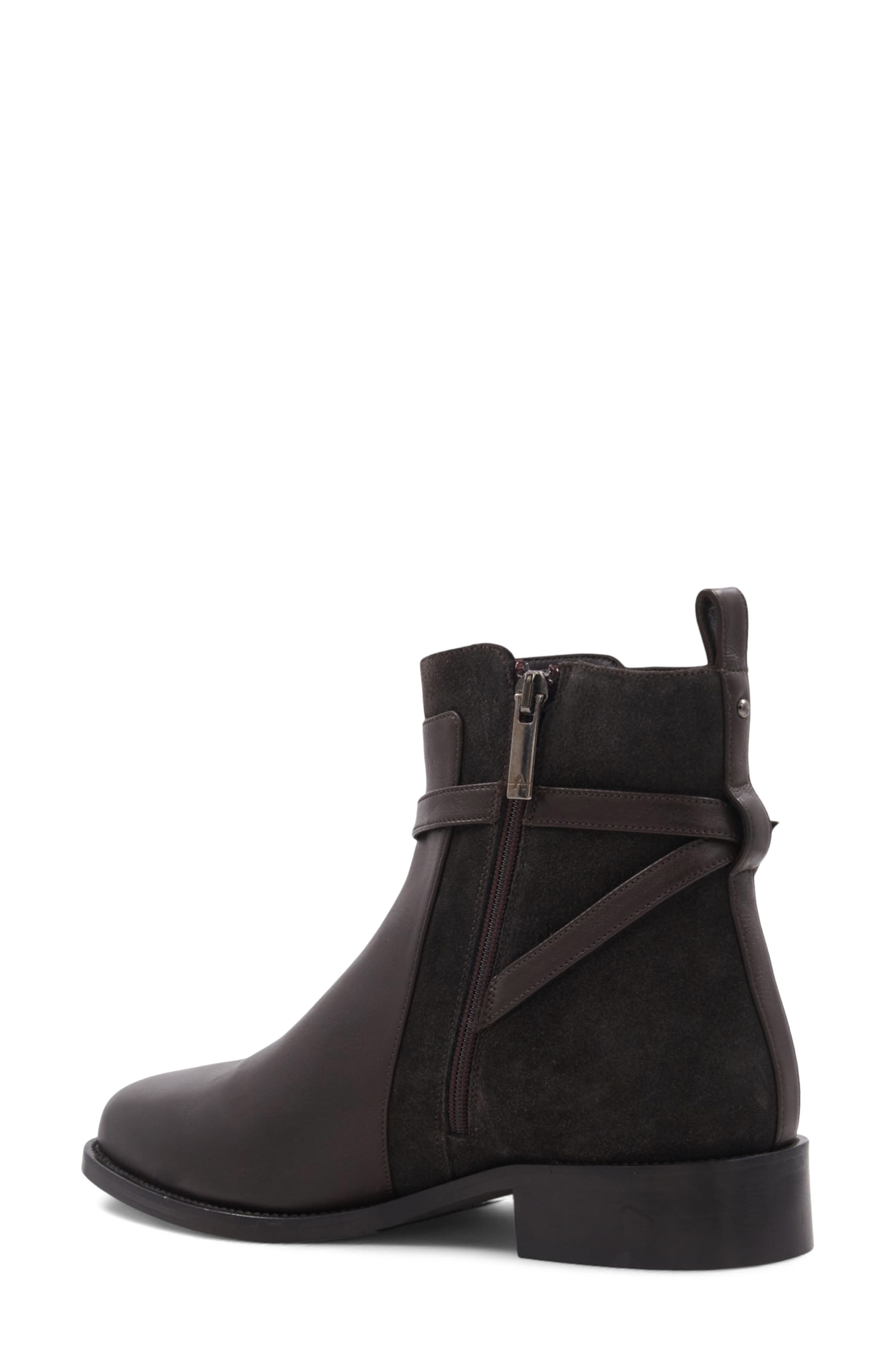 Aquatalia Nettie Weatherproof Bootie, Alternate, color, Espresso Leather/ Suede